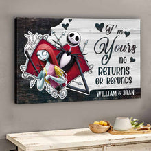 Load image into Gallery viewer, Personalized Nightmare Before Christmas Canvas Poster Couple Gift
