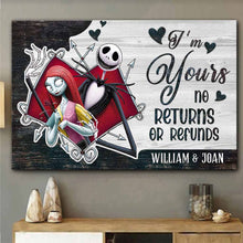 Load image into Gallery viewer, Personalized Nightmare Before Christmas Canvas Poster Couple Gift
