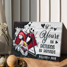 Load image into Gallery viewer, Personalized Nightmare Before Christmas Canvas Poster Couple Gift
