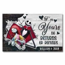 Load image into Gallery viewer, Personalized Nightmare Before Christmas Canvas Poster Couple Gift
