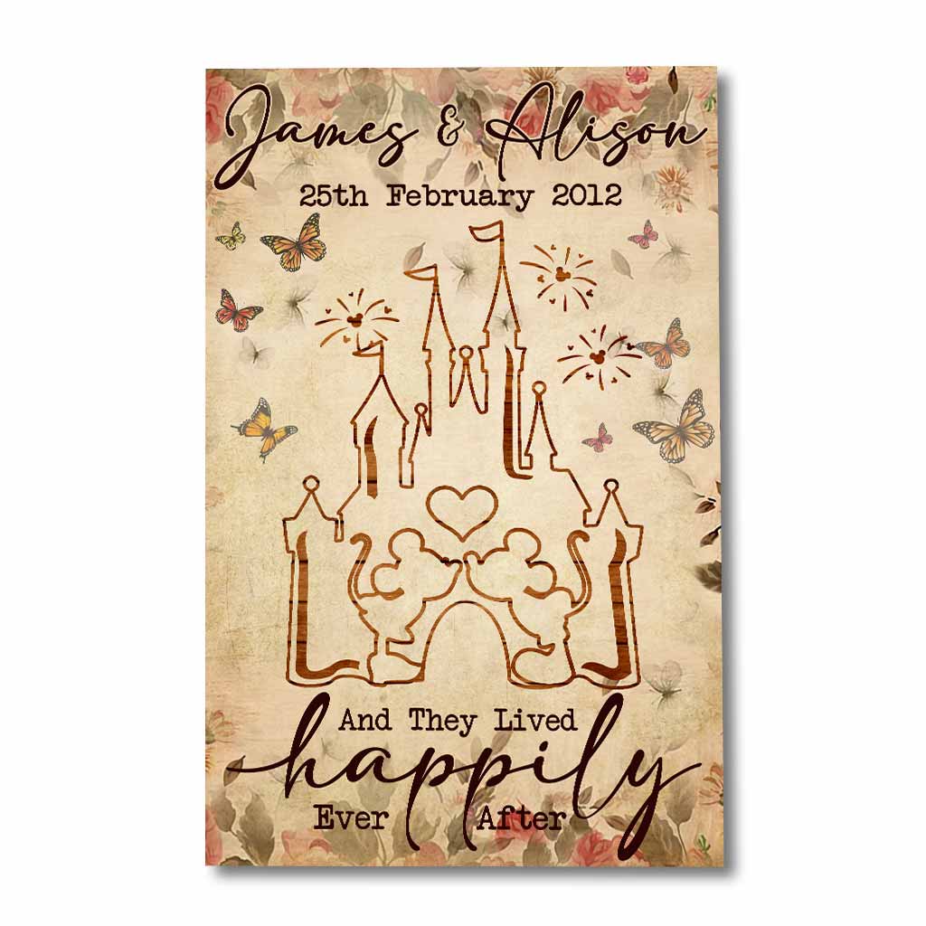 Personalized Wedding Anniversary Mouse Poster Custom Couple Gift