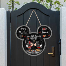 Load image into Gallery viewer, Personalized Mickey Mouse Wood Sign Custom Name Gift for Couple Anniversary
