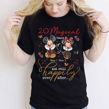 Load image into Gallery viewer, Personalized Couple T-shirt and Hoodie with Names for Anniversary Gift
