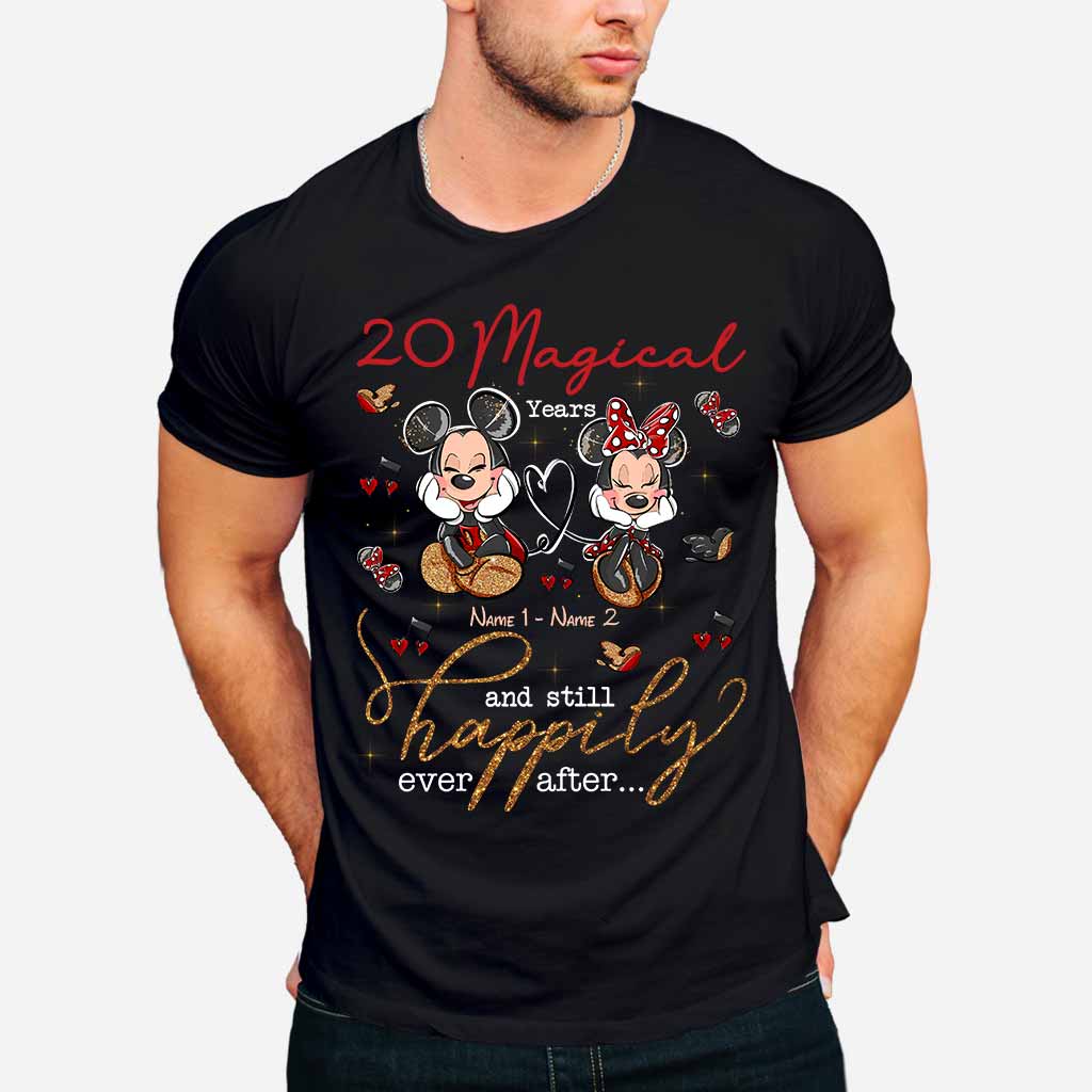 Personalized Couple T-shirt and Hoodie with Names for Anniversary Gift