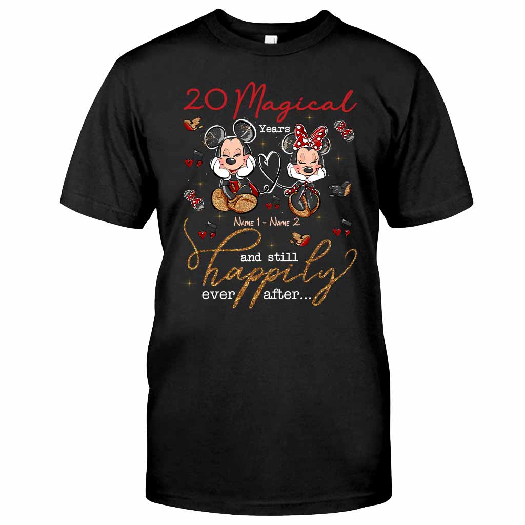 Personalized Couple T-shirt and Hoodie with Names for Anniversary Gift
