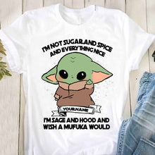 Load image into Gallery viewer, Personalized Sage and Hood T-shirt for Birthdays, Christmas

