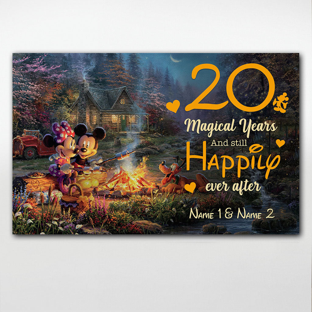 Personalized Couple Mouse Poster Custom Name Gift for Anniversary