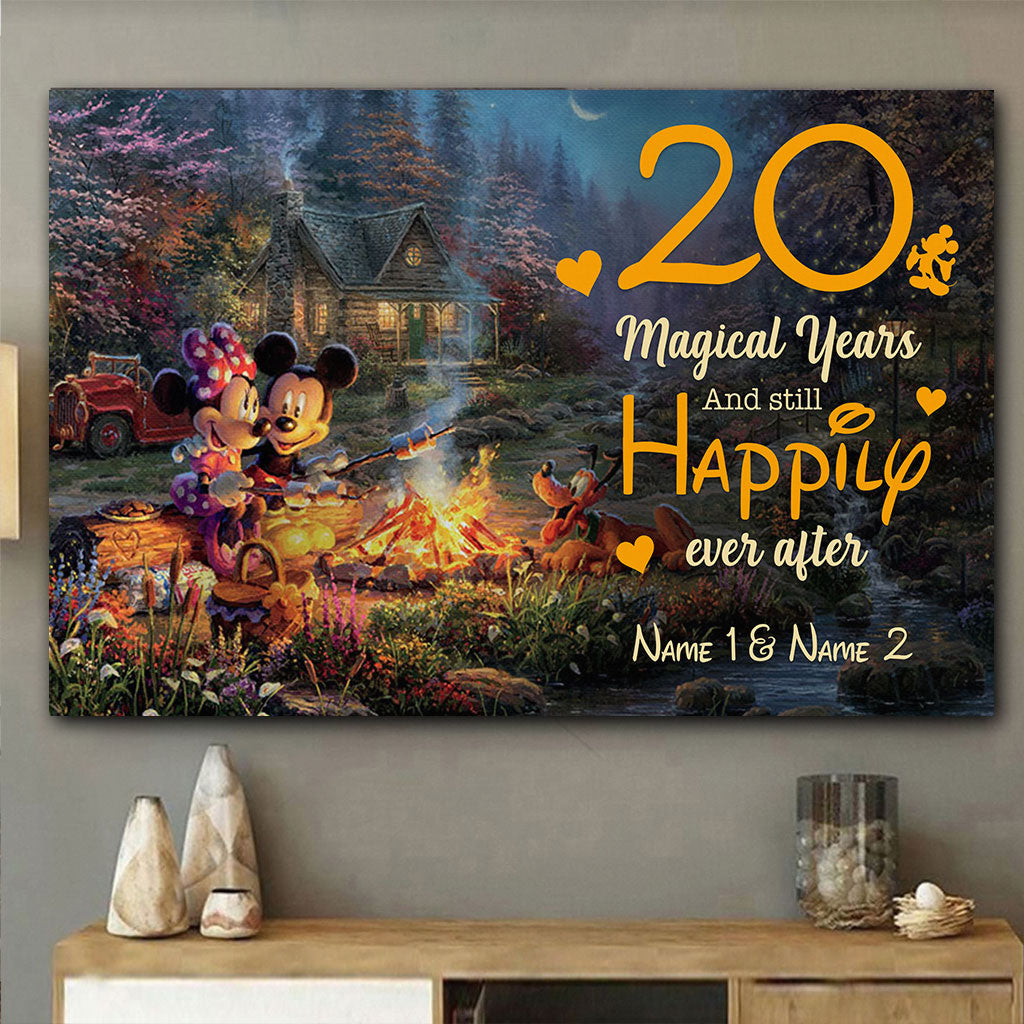 Personalized Couple Mouse Poster Custom Name Gift for Anniversary