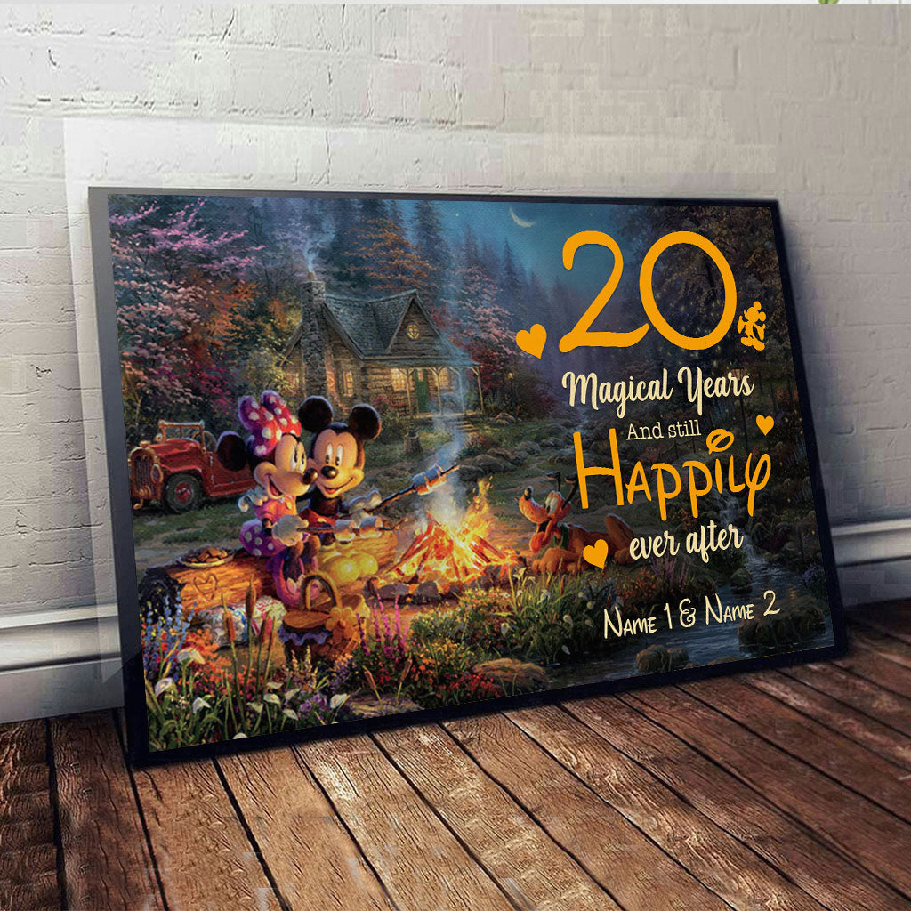 Personalized Couple Mouse Poster Custom Name Gift for Anniversary