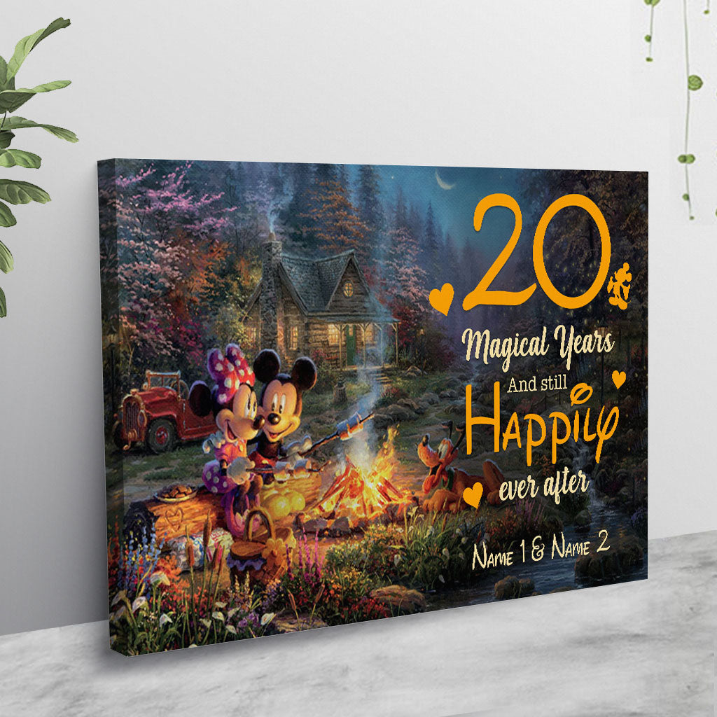 Personalized Couple Mouse Poster Custom Name Gift for Anniversary