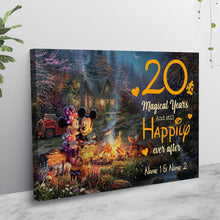 Load image into Gallery viewer, Personalized Couple Mouse Poster Custom Name Gift for Anniversary
