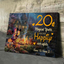 Load image into Gallery viewer, Personalized Couple Mouse Poster Custom Name Gift for Anniversary
