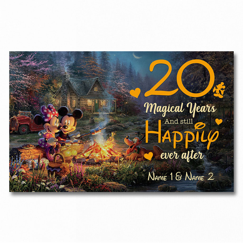 Personalized Couple Mouse Poster Custom Name Gift for Anniversary