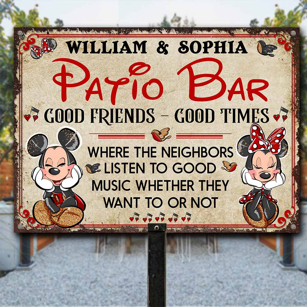 Personalized Rectangle Metal Sign for Backyard Decor Gift