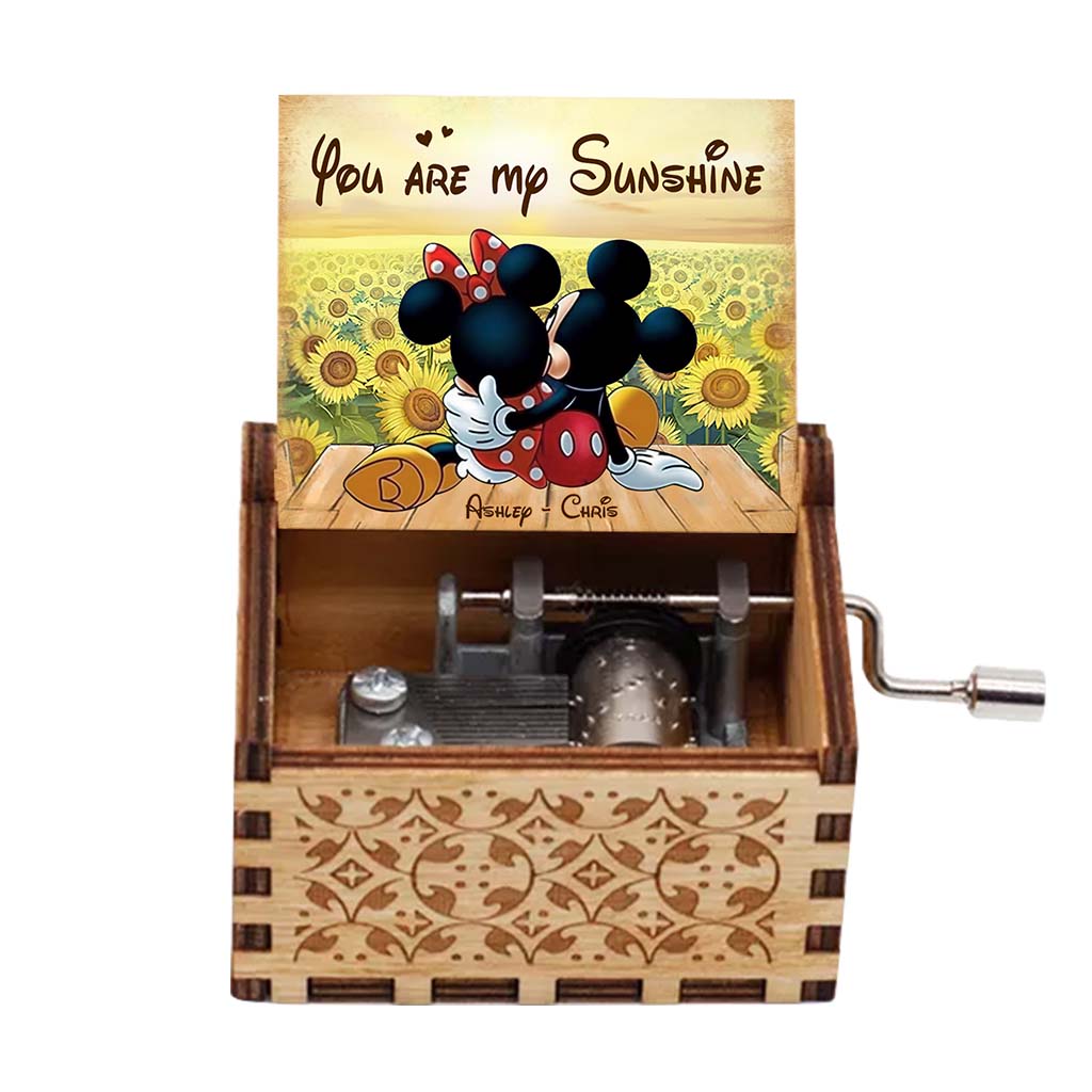 Personalized Hand Crank Music Box Couple Gift You Are My Sunshine