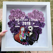 Load image into Gallery viewer, Personalized Flower Shadow Box Custom Date Gift for Couples
