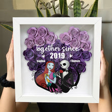 Load image into Gallery viewer, Personalized Flower Shadow Box Custom Date Gift for Couples
