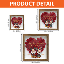 Load image into Gallery viewer, Personalized Heart-Shaped Flower Shadow Box for Couples | Anniversary Gift
