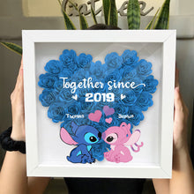 Load image into Gallery viewer, Personalized Ohana Flower Shadow Box Custom Name Gift for Anniversary

