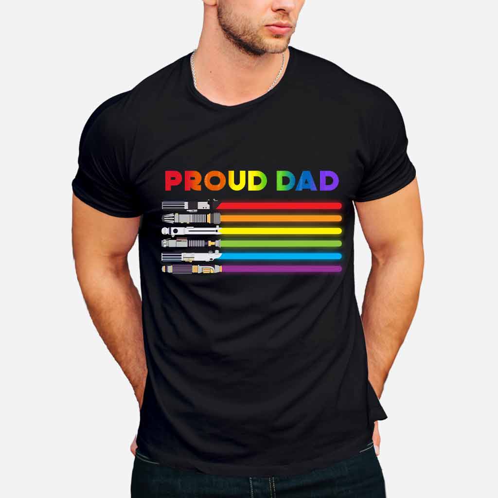 Personalized Proud Dad LGBT Support T-shirt & Hoodie Gift