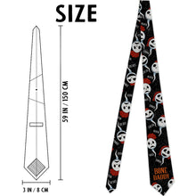 Load image into Gallery viewer, Personalized Halloween Themed Necktie with Custom Names Gift for Dad

