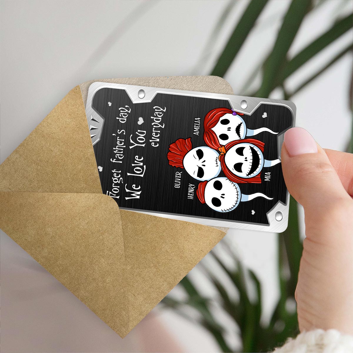 Personalized Nightmare Wallet Insert Card Gift for Dad