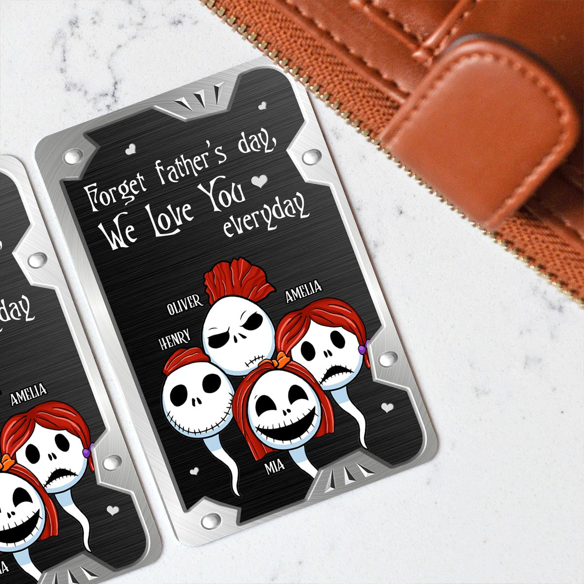 Personalized Nightmare Wallet Insert Card Gift for Dad