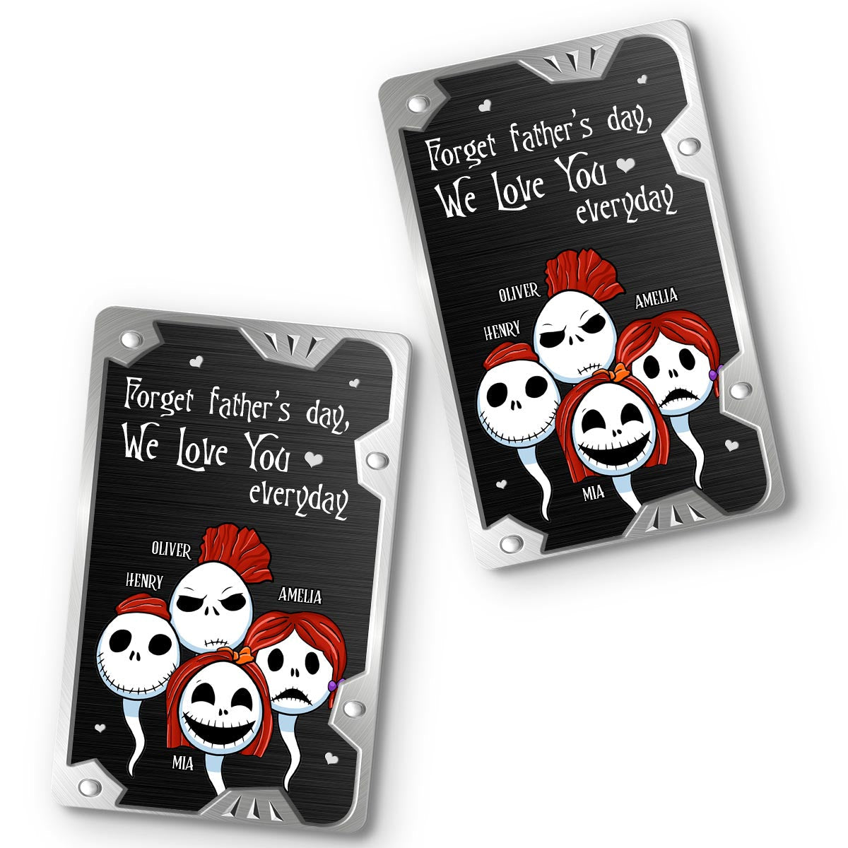 Personalized Nightmare Wallet Insert Card Gift for Dad