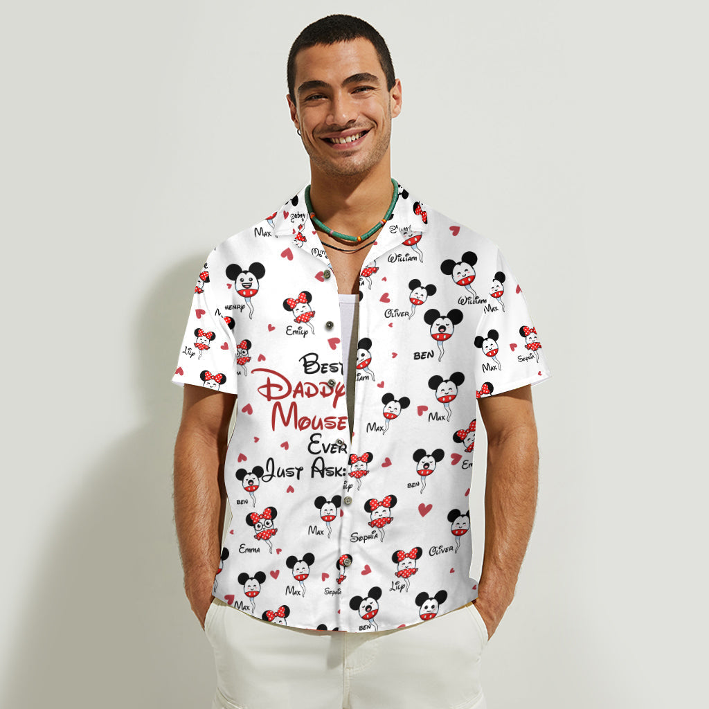 Personalized Daddy Mouse Hawaiian Shirt Custom Name Gift for Dad