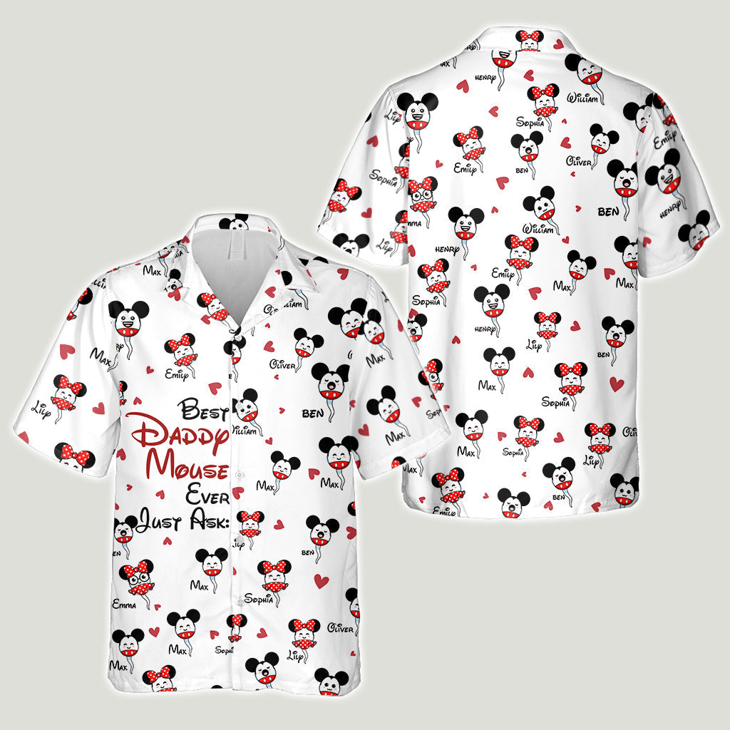 Personalized Daddy Mouse Hawaiian Shirt Custom Name Gift for Dad