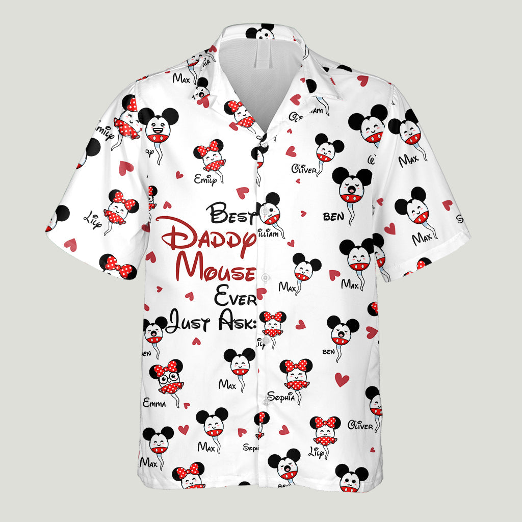 Personalized Daddy Mouse Hawaiian Shirt Custom Name Gift for Dad