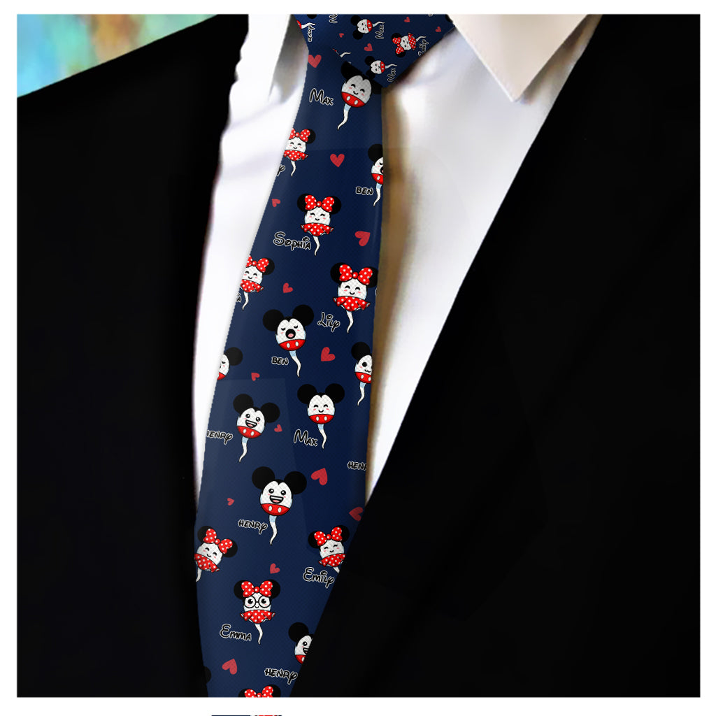 Personalized Daddy's Little Squirts Necktie Custom Name Gift for Dad