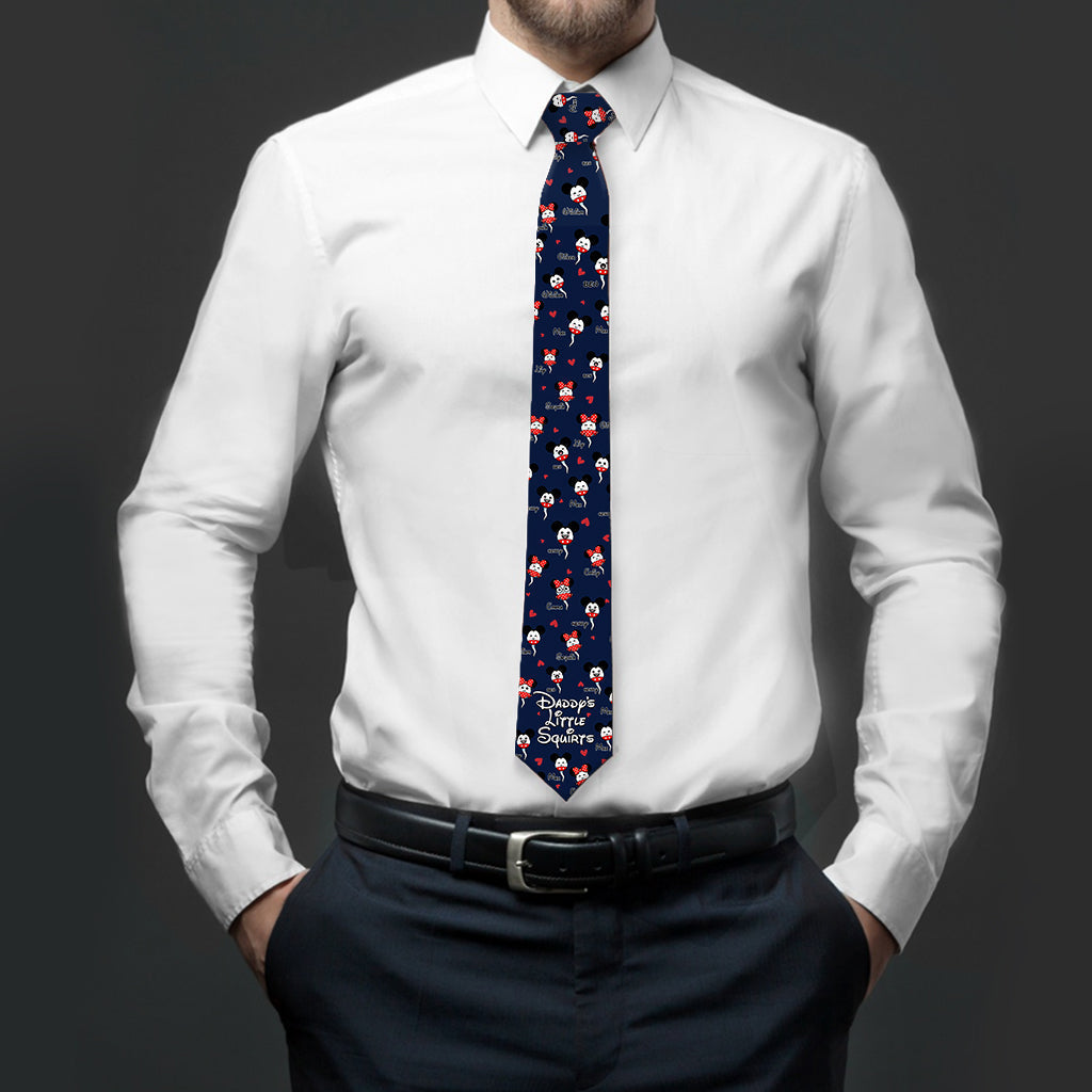 Personalized Daddy's Little Squirts Necktie Custom Name Gift for Dad
