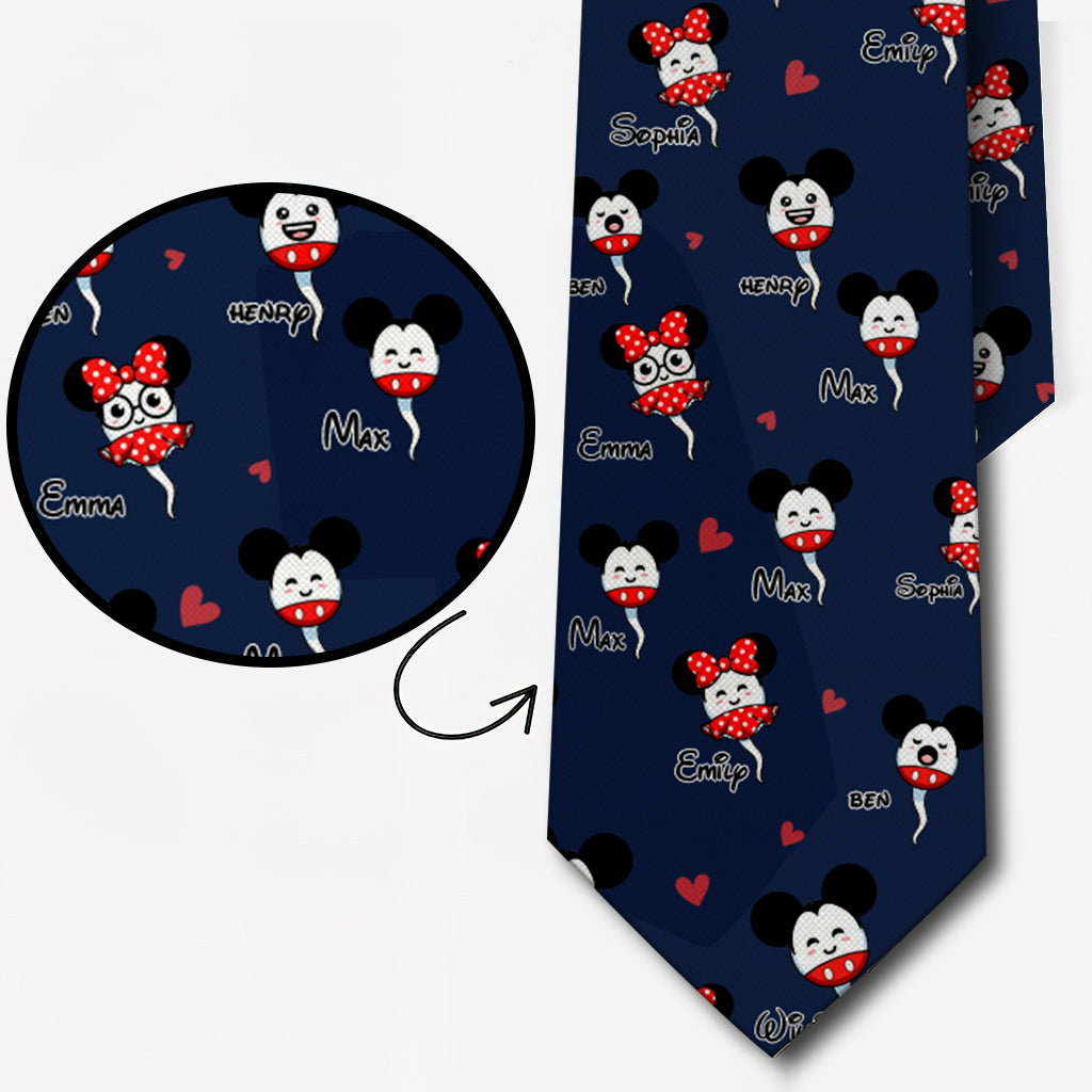 Personalized Daddy's Little Squirts Necktie Custom Name Gift for Dad