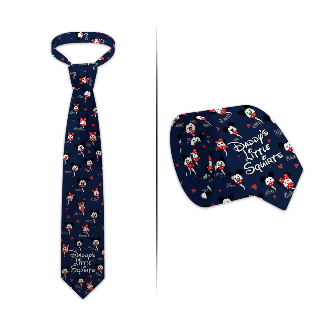 Personalized Daddy's Little Squirts Necktie Custom Name Gift for Dad