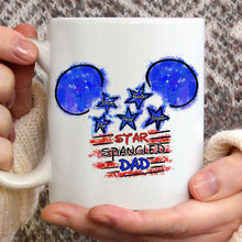 Load image into Gallery viewer, Personalized Star Spangled Mug Custom Name Gift for Dad
