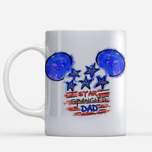 Load image into Gallery viewer, Personalized Star Spangled Mug Custom Name Gift for Dad
