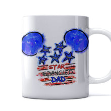 Load image into Gallery viewer, Personalized Star Spangled Mug Custom Name Gift for Dad
