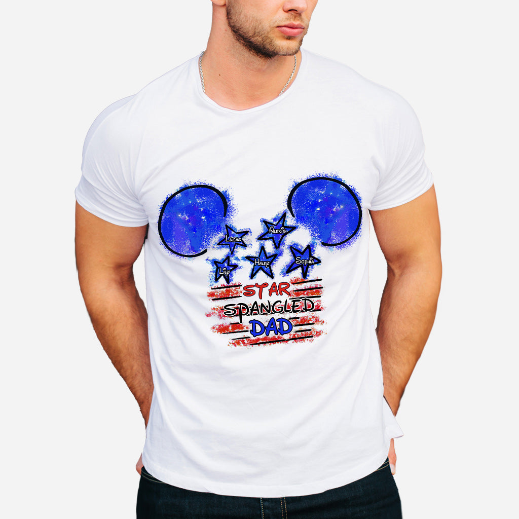 Personalized Star Spangled Dad T-Shirt & Hoodie Gift for Father's Day