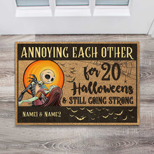 Load image into Gallery viewer, Personalized Halloween Doormat Custom Name Gift for Couples
