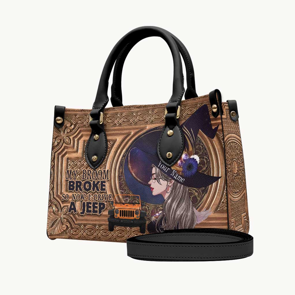 Personalized Halloween Leather Handbag Custom Name Gift