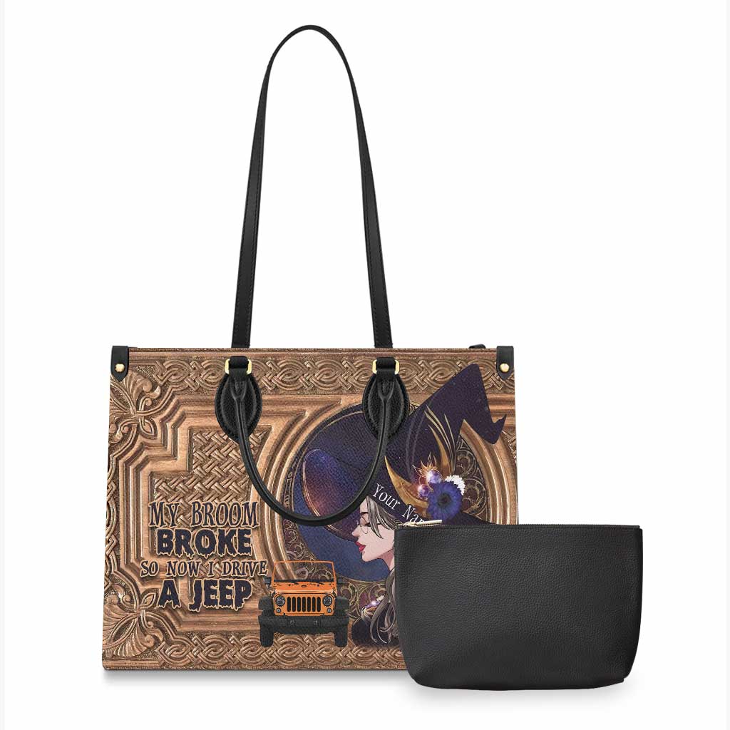 Personalized Halloween Leather Handbag Custom Name Gift