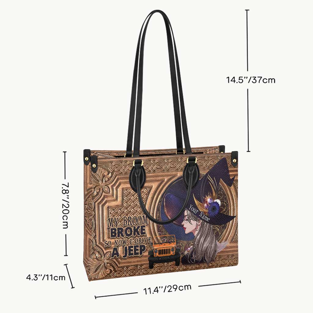 Personalized Halloween Leather Handbag Custom Name Gift