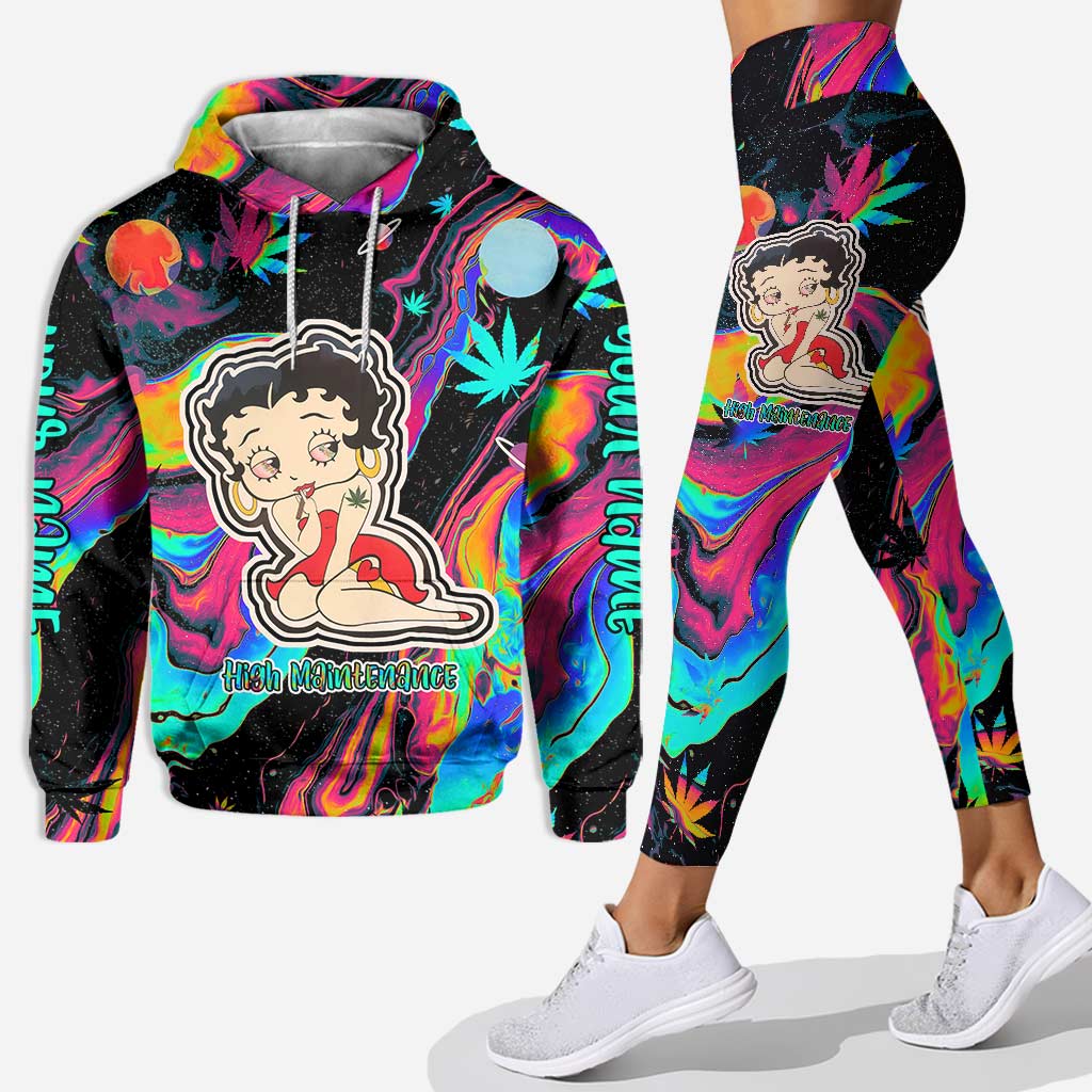 Personalized High Maintenance Weed Hoodie & Leggings Set