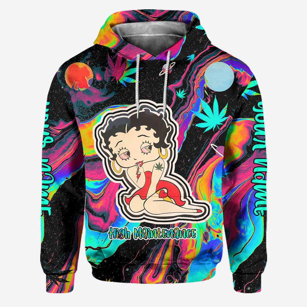 Personalized High Maintenance Weed Hoodie & Leggings Set