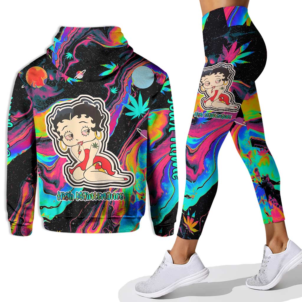 Personalized High Maintenance Weed Hoodie & Leggings Set
