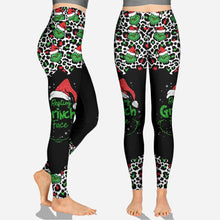 Load image into Gallery viewer, Personalized Grinch Face Hoodie and Leggings Set for Christmas
