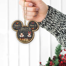 Load image into Gallery viewer, Personalized Christmas Wooden Pop Out Ornament for Couples

