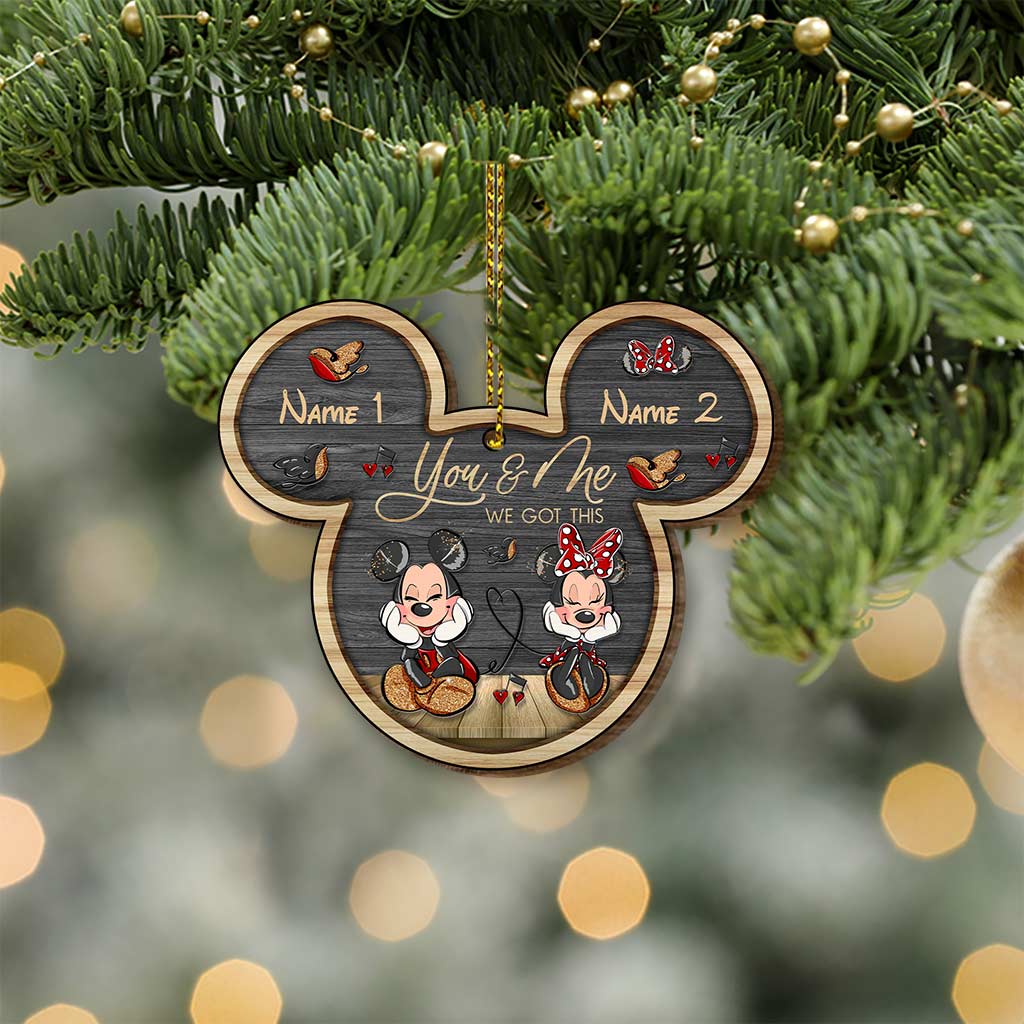 Personalized Christmas Wooden Pop Out Ornament for Couples