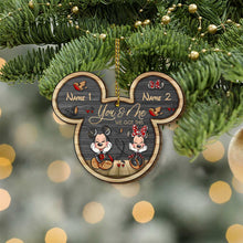Load image into Gallery viewer, Personalized Christmas Wooden Pop Out Ornament for Couples
